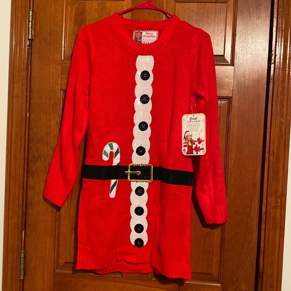Red Christmas Sweater Dress